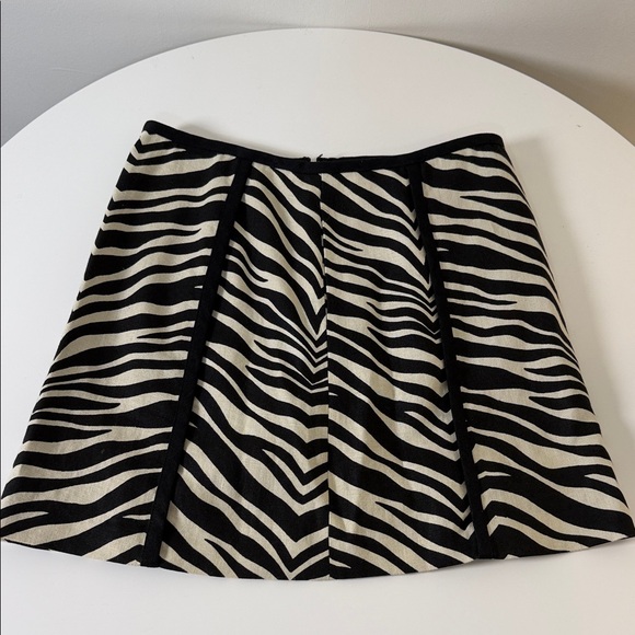 J. Crew Black and White Zebra Mini Skirt - Picture 2 of 5